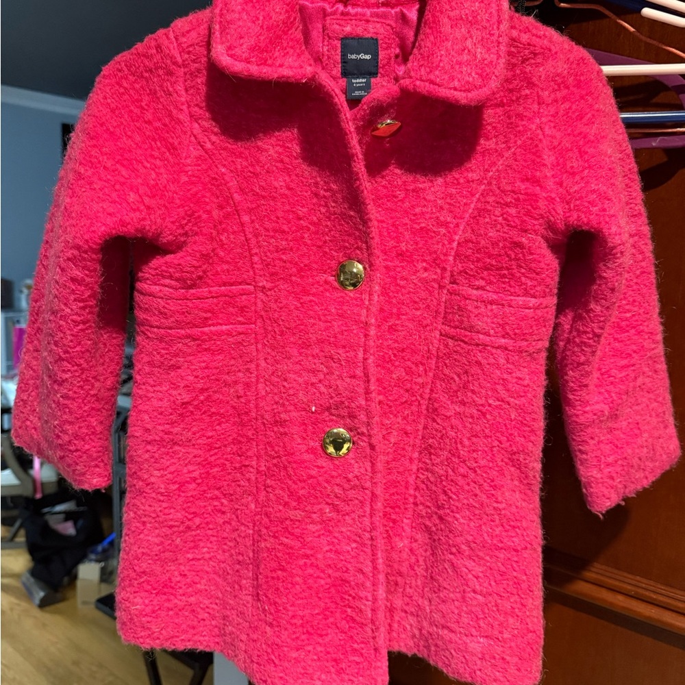 GAP Kids Pink Jacket with Gold Buttons